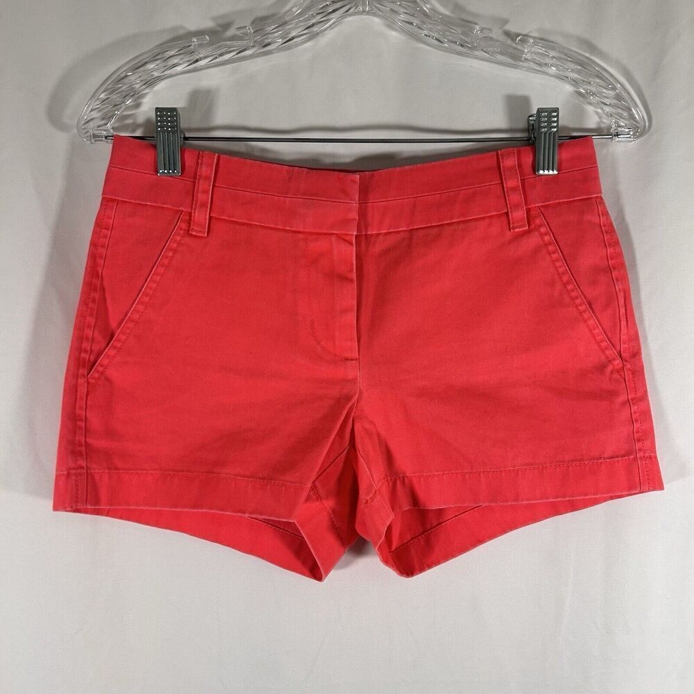 J. Crew Shorts Women's 00 Hot Pink Chino 3" Inseam Low Rise 100% Cotton